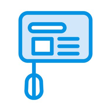 Mikser düz simgesi, vektör, illüstrasyon