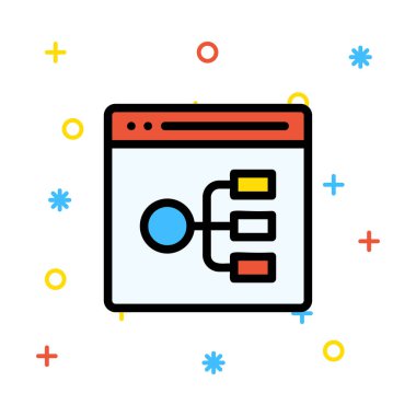 Web bağlantı vektör renk simgesi