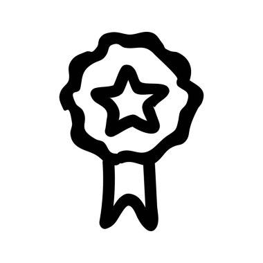 Madalya ikon vektör illüstrasyonu 