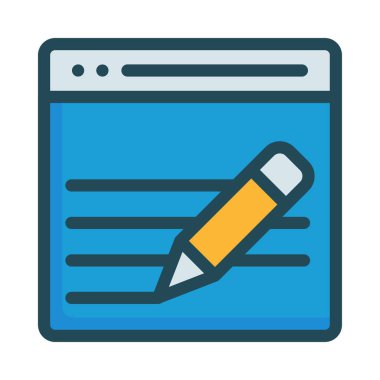 Web bağlantı renk simgesi. Vektör çizim