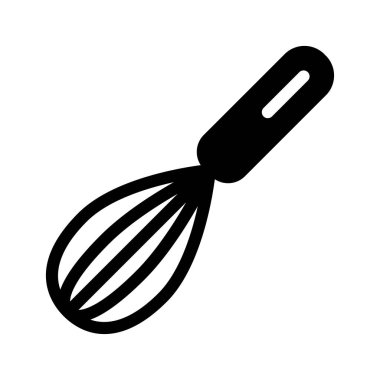 çırpma teli düz simgesi beyaz arka plan, vektör, illüstrasyon izole