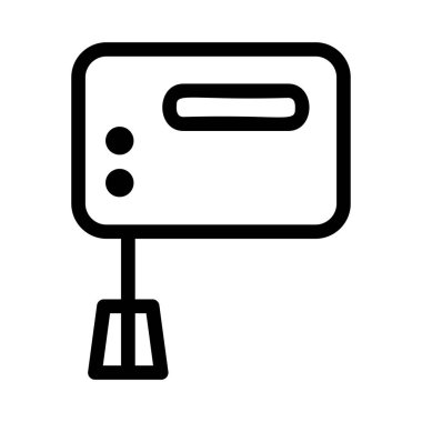 Mikser düz simgesi, vektör, illüstrasyon