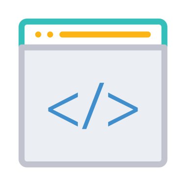 Mavi web renk tasarım simgesi geliştirme için 