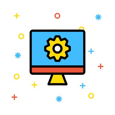 Web bağlantı vektör renk simgesi