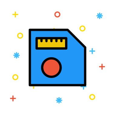 Web bağlantı renk simgesi. Vektör çizim