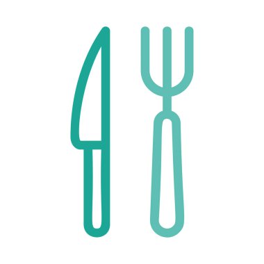 çatal ve bıçak web simgesi, vektör