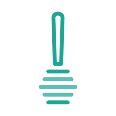 fırçalamak düz simgesi, vektör, illüstrasyon