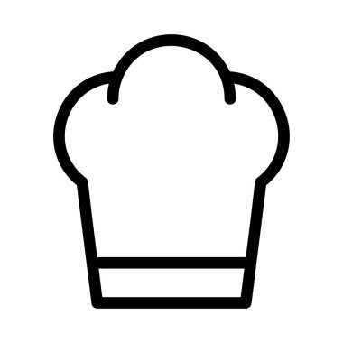 Chef şapka düz simgesi, vektör, illüstrasyon