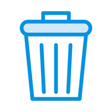 Mutfak çöp tenekesi düz simgesi, vektör, illüstrasyon