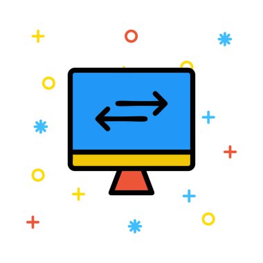 Web bağlantı vektör renk simgesi