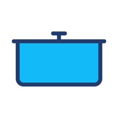 Tencere düz simgesi, vektör, illüstrasyon