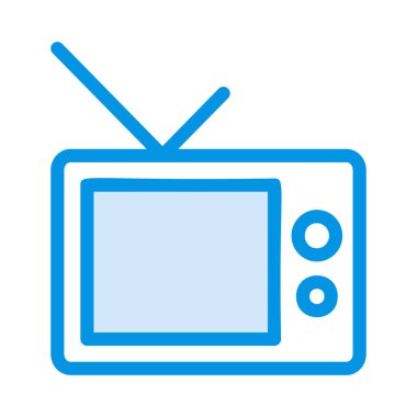 TV simge vektör çizim ayarla 