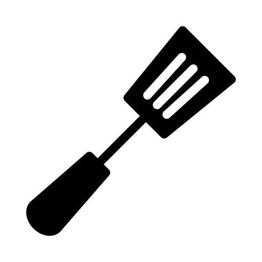 spatula düz simgesi, vektör, illüstrasyon