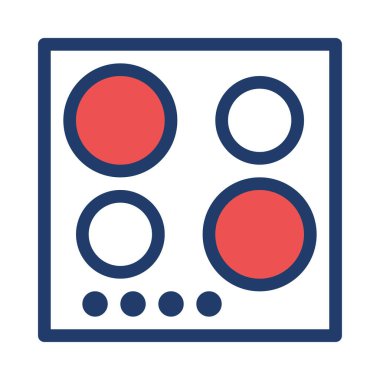 soba düz simgesi, vektör, illüstrasyon