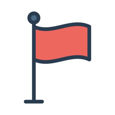 bayrak web simge vektör çizim 