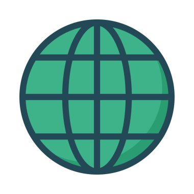 Web bağlantı renk simgesi. Vektör çizim