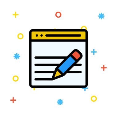 Web bağlantı vektör renk simgesi