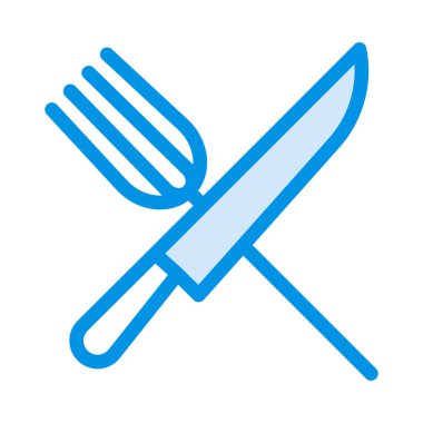 çatal ve bıçak web simgesi, vektör