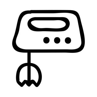 Mikser düz simgesi, vektör, illüstrasyon