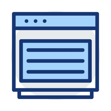 Fırın düz simgesi, vektör, illüstrasyon