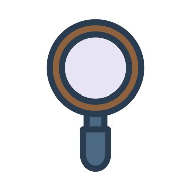  Büyüteç'i düz simgesi, vektör çizim  