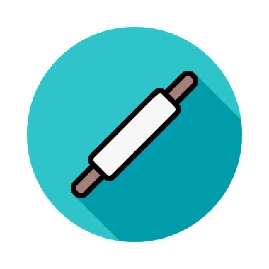 Oklava düz simgesi, vektör, illüstrasyon