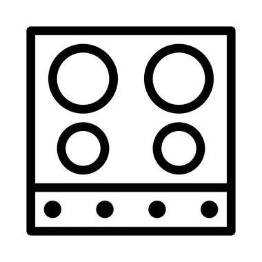 soba düz simgesi, vektör, illüstrasyon