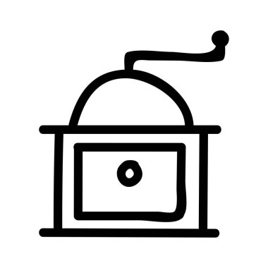 kahve değirmeni daire simgesi, vektör, illüstrasyon