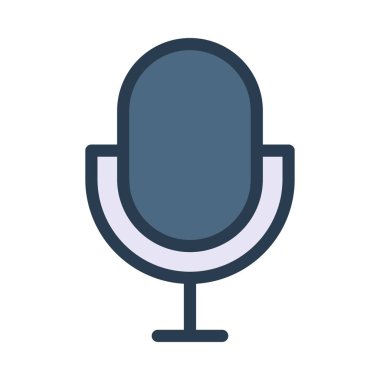 mikrofon simgesi vektör illüstrasyonu 