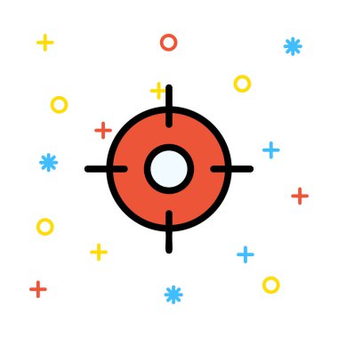 Web bağlantı renk simgesi. Vektör çizim