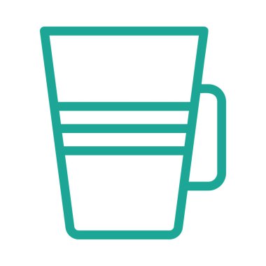 su sürahi düz simgesi, vektör, illüstrasyon 