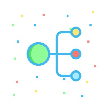 Web bağlantı vektör renk simgesi