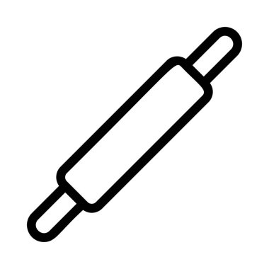 Oklava düz simgesi, vektör, illüstrasyon 