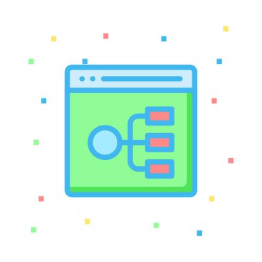 Web bağlantı vektör renk simgesi