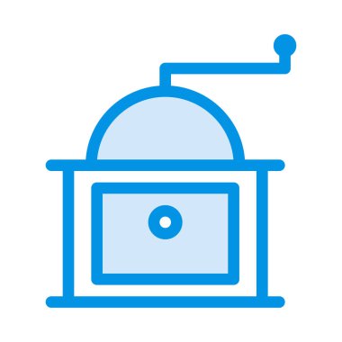 kahve değirmeni daire simgesi, vektör, illüstrasyon 