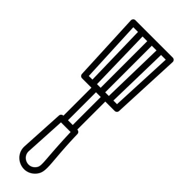spatula düz simgesi, vektör, illüstrasyon 