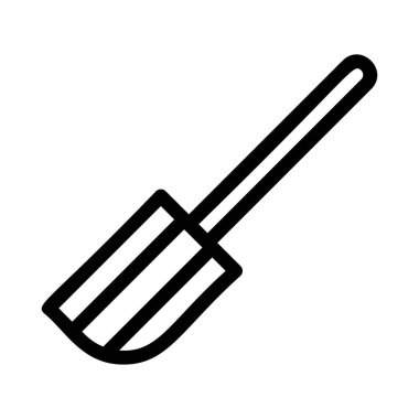 spatula düz simgesi, vektör, illüstrasyon 