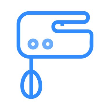 Mikser düz simgesi, vektör, illüstrasyon  