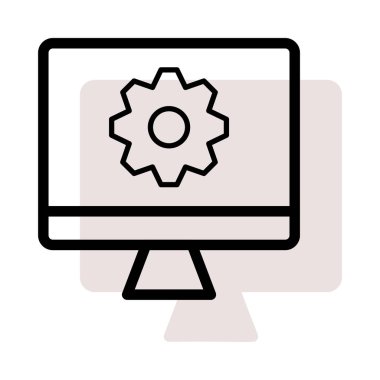 Web bağlantı renk simgesi. Vektör çizim