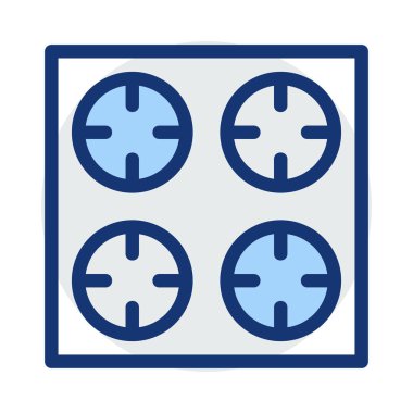 soba düz simgesi, vektör, illüstrasyon 