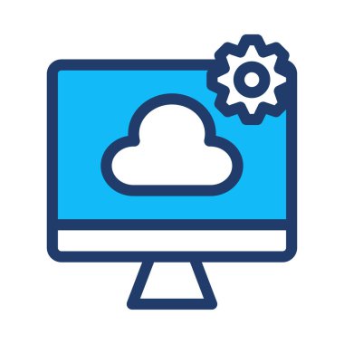 Mavi web renk tasarım simgesi geliştirme için 