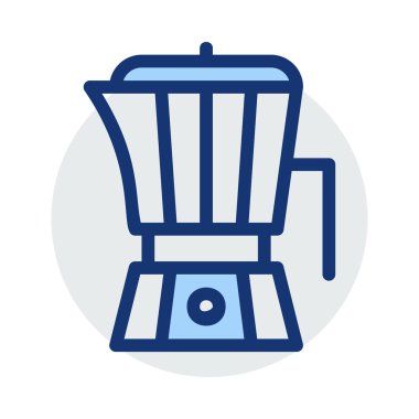 Kahve demliği ikonu vektör illüstrasyonu 