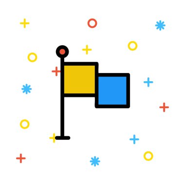 Web bağlantı renk simgesi. Vektör çizim