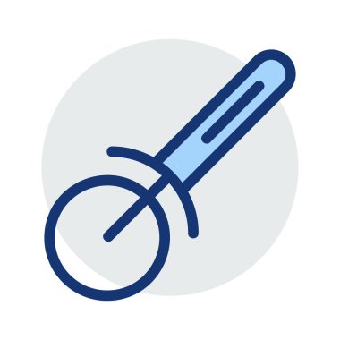 Pizza kesici simge vektör çizim 