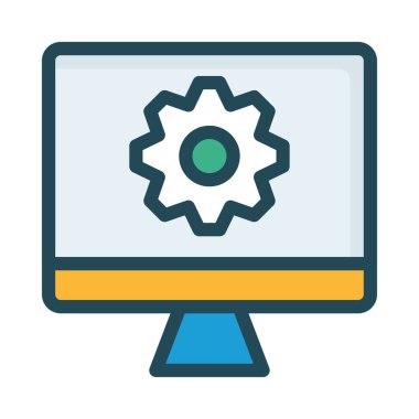 Web bağlantı renk simgesi. Vektör çizim