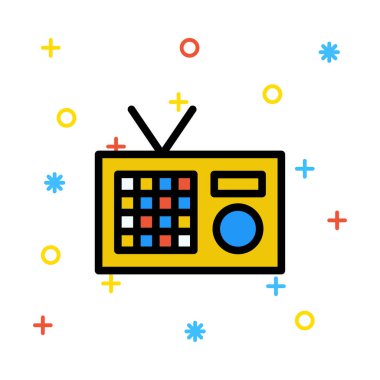 Web bağlantı renk simgesi. Vektör çizim