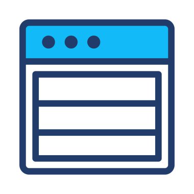 Fırın düz simgesi, vektör, illüstrasyon