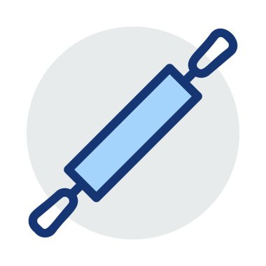 Oklava düz simgesi, vektör, illüstrasyon