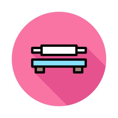 düz oklava ve kesme tahtası kutsal kişilerin resmi, vektör, illüstrasyon