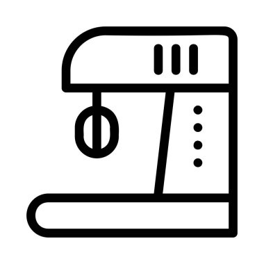 Mikser düz simgesi, vektör, illüstrasyon